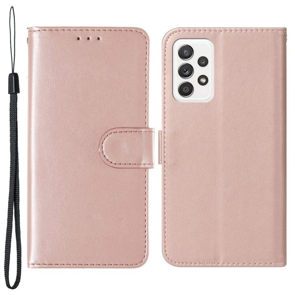 Anti-drop Solid Color Magnetic Closure Flip Leather Protective Wallet Shell Horizontal Stand Case for Samsung Galaxy A33 5G Cheap