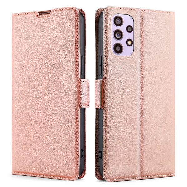 Card Slot Design Side Magnetic Closure Overall Protection PU Leather Phone Stand Case for Samsung Galaxy A33 5G Online now