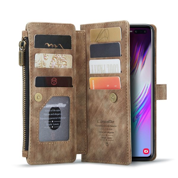 CASEME C30 Series Drop-Resistant Folio Flip Stand Wallet Phone Case with 10 Card Slots for Samsung Galaxy S10 Plus Discount