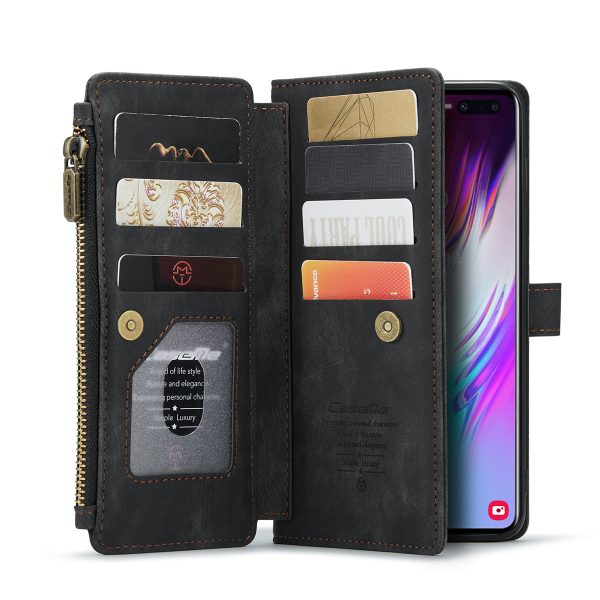 CASEME C30 Series Drop-Resistant Folio Flip Stand Wallet Phone Case with 10 Card Slots for Samsung Galaxy S10 Plus Discount