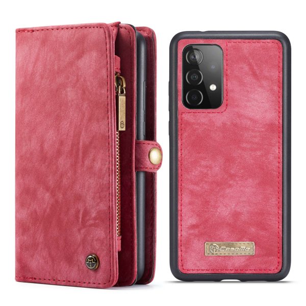 CASEME Multi-function Wallet Design TPU + Split Leather 2-in-1 Phone Shell for Samsung Galaxy A52 4G 5G   A52s 5G Online Sale