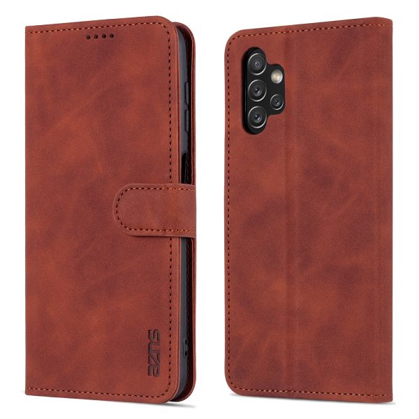 AZNS Magnetic Clasp PU Leather Case for Samsung Galaxy A13 4G, Wallet Stand Phone Cover on Sale