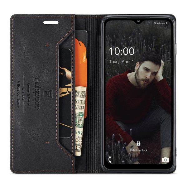 AUTSPACE A01 Series for Samsung Galaxy A32 5G M32 5G PU Leather Protective Shell, Bump Proof RFID Blocking Magnetic Closure Vintage Frosted Wallet Stand Flip Cover Online Sale