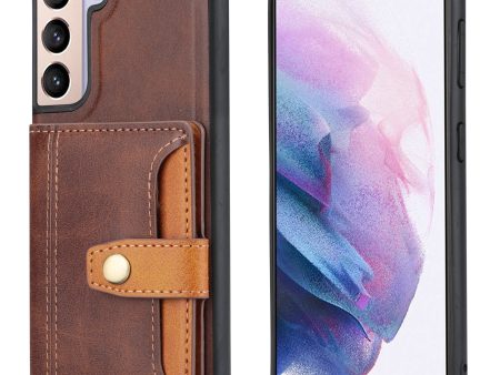 Card Holders Kickstand Function PU Leather Coated TPU Shockproof Back Case for Samsung Galaxy S22+ 5G on Sale