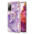 Wear-Resistant IML IMD Marble Pattern Flexible TPU Cover Electroplating Phone Case with Kickstand for Samsung Galaxy S20 FE S20 FE 5G S20 Lite S20 FE 2022 Discount