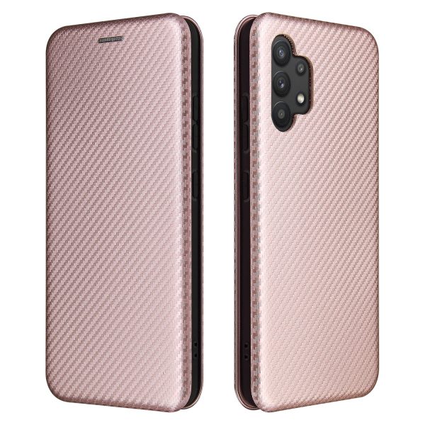 Auto-absorbed Stand Carbon Fiber Texture Leather Shell Cover for Samsung Galaxy A32 4G (EU Version) Cheap