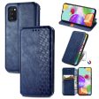 Automatic Suction Rhombus Design PU Leather Wallet Stand Case for Samsung Galaxy A41 (Global Version) For Sale