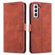 AZNS Leather Wallet Card Slots Stand Folio Flip Shock-resistant Case Phone Shell for Samsung Galaxy S21+ 5G Online Hot Sale