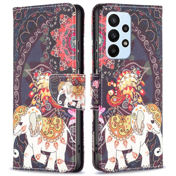 BF Pattern Printing Leather Series-2 for Samsung Galaxy A23 4G (165.4 x 76.9 x 8.4mm) PU Leather Magnetic Closure Pattern Printing Case, Stand Wallet Shockproof Flip Cover Online now