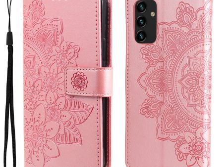 Wallet Stand Phone Cover Mandala Flower Imprinted Folio Flip Protective Leather Case for Samsung Galaxy A13 4G Online now