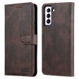 AZNS Wallet Stand PU Leather Full Protection Phone Case Cover for Samsung Galaxy S22+ 5G For Sale