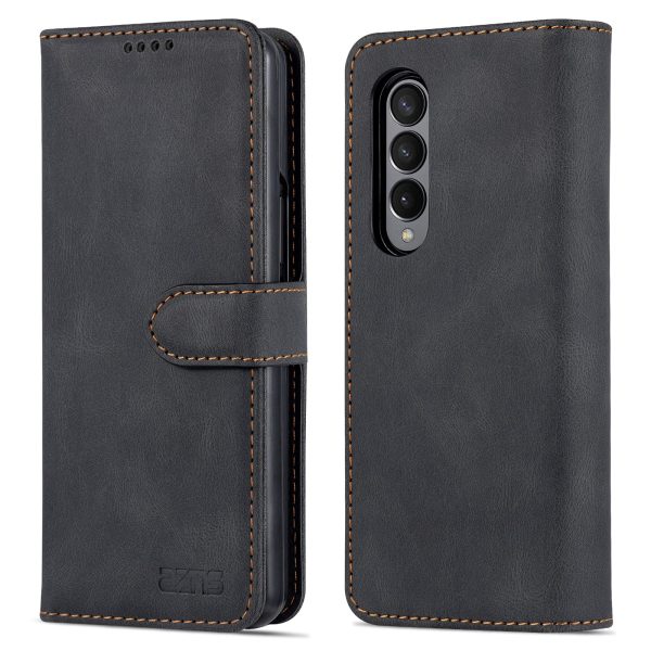 AZNS PU Leather Magnetic Clasp Closure Well-Protected Shockproof Phone Case with Stand Wallet for Samsung Galaxy Z Fold3 5G Hot on Sale