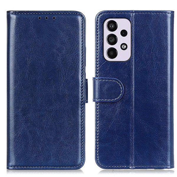 Crazy Horse Texture PU Leather Magnetic Flip Cover Stand Wallet Phone Case for Samsung Galaxy A33 5G Sale