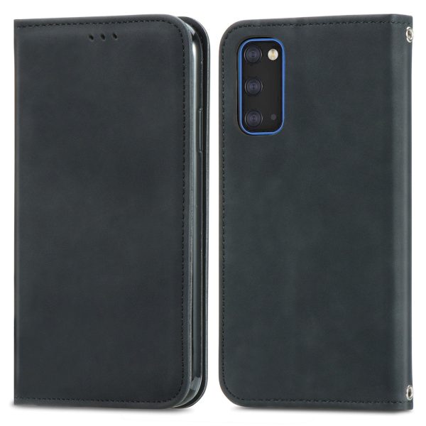 Auto-absorbed Vintage PU Leather Phone Cover Casing for Samsung Galaxy S20 4G S20 5G Cheap