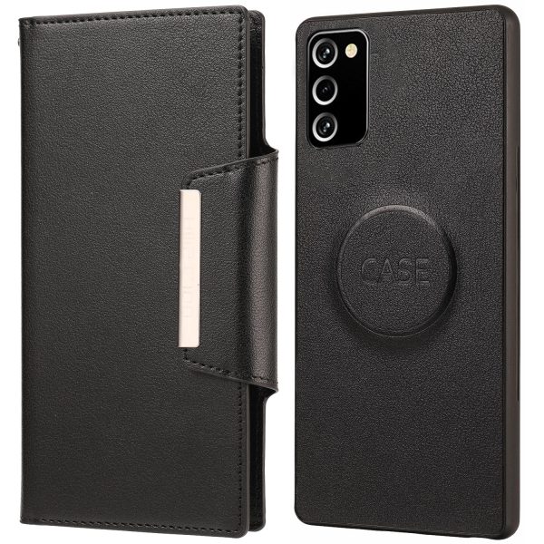 Built-in Metal Sheet Leather Case Ultra-thin Detachable Wallet Design Protective Phone Cover for Samsung Galaxy A03s (166.5 x 75.98 x 9.14mm) Online Sale