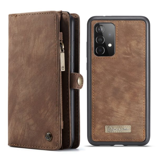 CASEME Multi-function Wallet Design TPU + Split Leather 2-in-1 Phone Shell for Samsung Galaxy A52 4G 5G   A52s 5G Online Sale