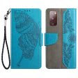 Wallet Stand Phone Case for Samsung Galaxy S20 FE 2022 S20 FE 4G FE 5G S20 Lite Scratch Resistant PU Leather Cover Butterfly Flower Imprinted Phone Protector Fashion