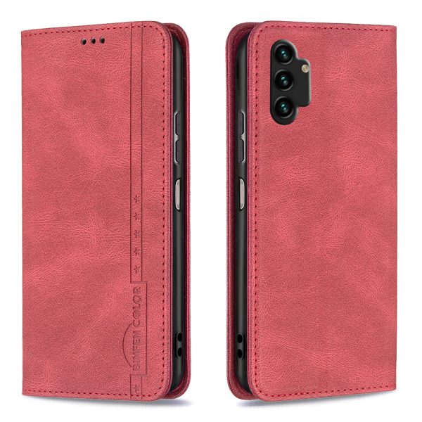 BINFEN COLOR BF08 PU Leather Flip Folio Case for Samsung Galaxy A13 4G, Magnetic Absorption RFID Blocking Wallet Stand Phone Cover For Cheap