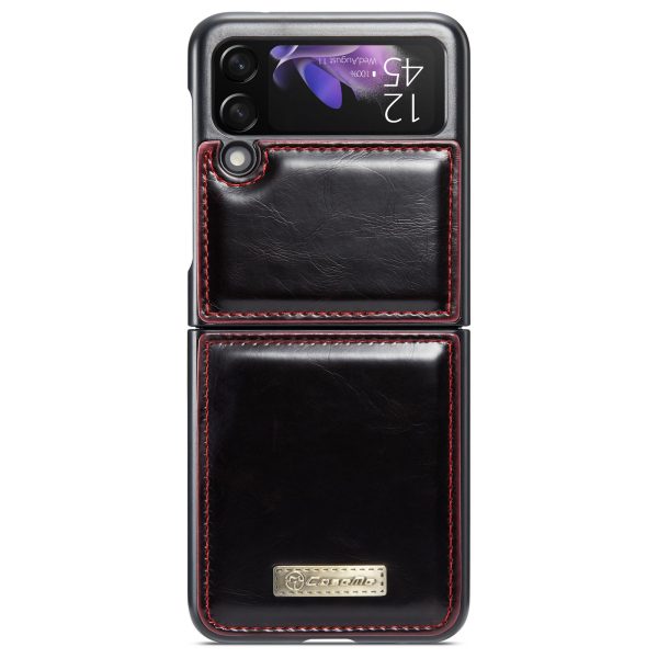 CASEME 003 Series Fine Workmanship Waxy Texture PU Leather Phone Cover Phone Case for Samsung Galaxy Z Flip3 5G Online Sale