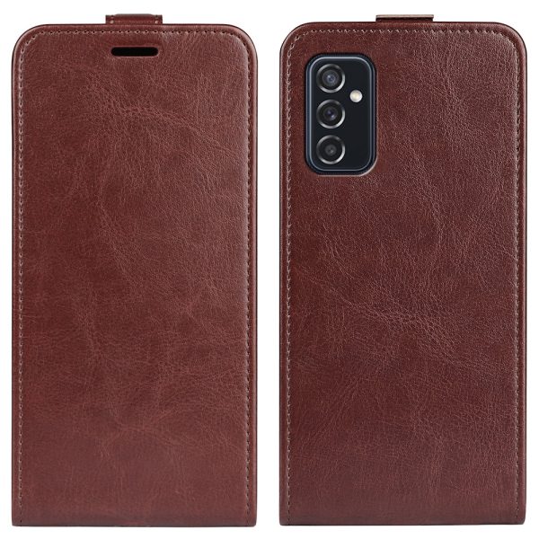 Crazy Horse Texture Anti-scratch Protective Magnetic Clasp Leather Vertical Flip Phone Cover with Card Slot for Samsung Galaxy M52 5G Online