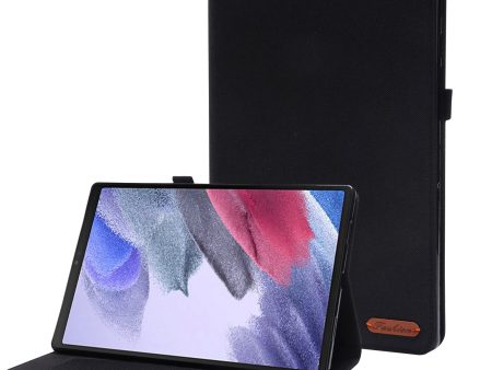 Cloth Texture PU Leather Stand Folding Folio Protective Cover with Card Slots for Samsung Galaxy Tab A8 10.5 (2021) Fashion