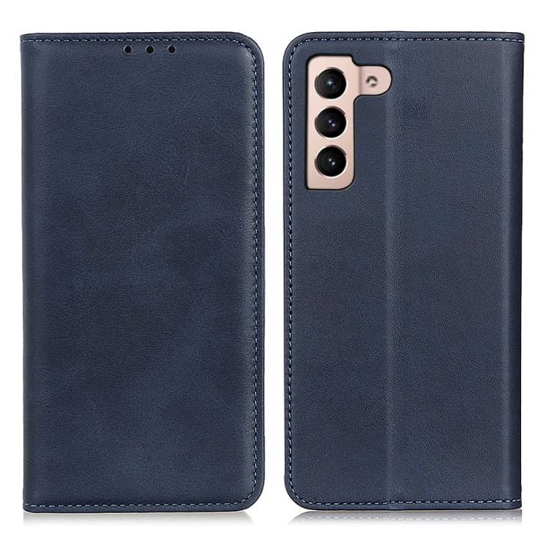 All-Inclusive Auto-absorbed Split Leather Phone Cover with Wallet and Stand for Samsung Galaxy S22 5G For Discount