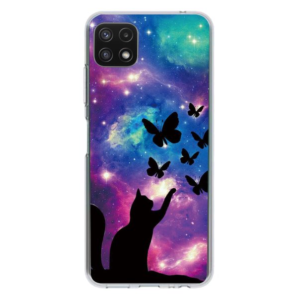 Clear Pattern Printing Shock Absorption Slim Soft TPU Protective Back Cover for Samsung Galaxy A22 5G (EU Version) Online