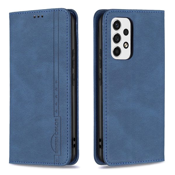 BINFEN COLOR BF08 Anti-fall Protection Phone Case Flip Design RFID Blocking Leather Stand Wallet Phone Cover Protector for Samsung Galaxy A53 5G Cheap