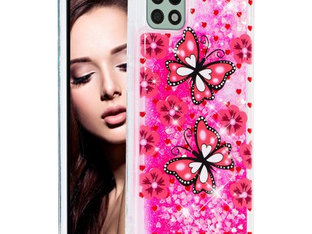 Anti-scratch Phone Back Case Glitter Quicksand TPU Pattern Printing Phone Cover for Samsung Galaxy A22 5G (EU Version) on Sale