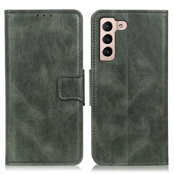 Anti-Scratch Crazy Horse Texture PU Leather Folio Flip Wallet Case Soft TPU Interior Stand Protective Phone Cover for Samsung Galaxy S22 5G Supply