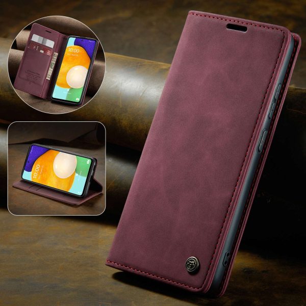 CASEME 013 Series PU Leather Folio Phone Case Wallet Stand Design Lightweight Auto-absorbed Phone Covering for Samsung Galaxy A53 5G on Sale