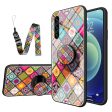 Built-in Metal Sheet Anti-drop Non-slip TPU + PC + Glass Hybrid Phone Case Kickstand Cover with Lanyard for Samsung Galaxy A13 5G Hot on Sale