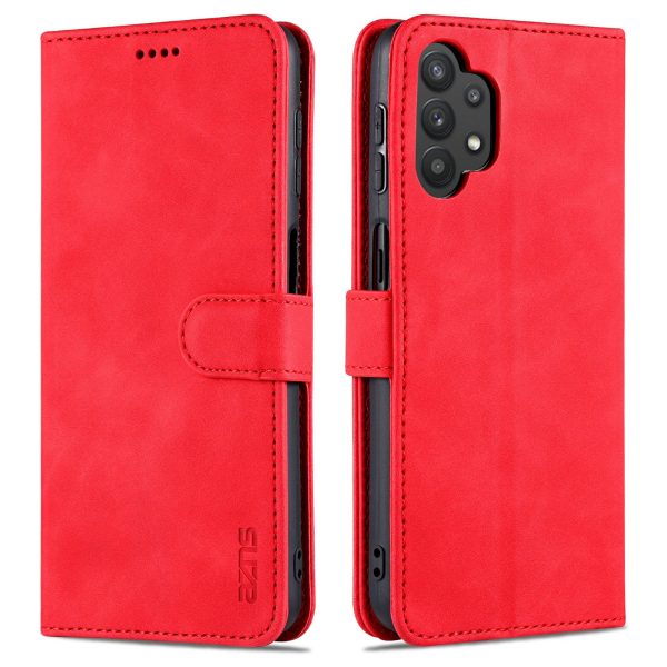 AZNS PU Leather Shock-absorption Phone Case Shell with Wallet Stand for Samsung Galaxy A32 5G M32 5G Fashion