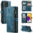 CASEME for Samsung Galaxy A72 4G 5G C30 Series Zipper Pocket Wallet Phone Cover, Stand Design PU Leather Phone Case For Sale