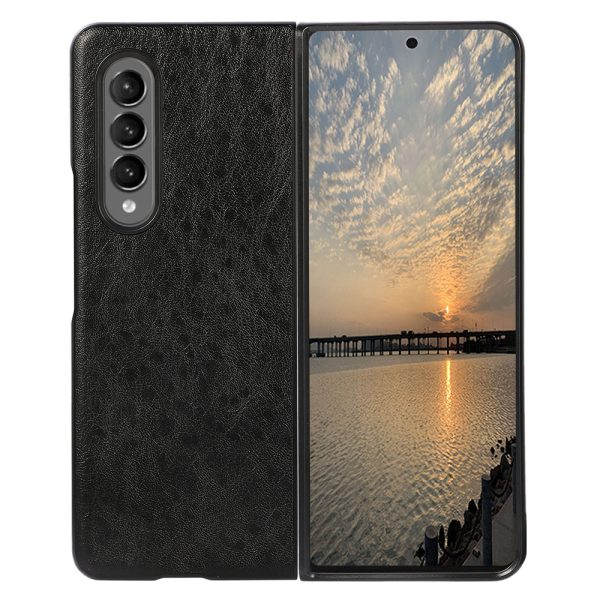 Crazy Horse Texture PU Leather Coated PC Cell Phone Case Protective Cover for Samsung Galaxy Z Fold3 5G Supply