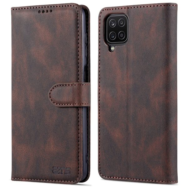 AZNS Magnetic Clasp Leather Case Scratch-resistant Wallet Stand Phone Cover for Samsung Galaxy A12 Discount