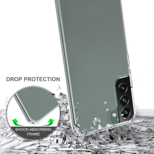 Acrylic Back Panel + Soft TPU Edges Protective Clear Phone Case for Samsung Galaxy S22+ 5G Online