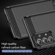 Anti-scratch Shockproof 1.8mm TPU Case Brushed Surface Carbon Fiber Texture Phone Cover for Samsung Galaxy A73 5G Fashion