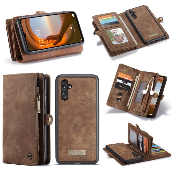 CASEME 008 Series for Samsung Galaxy A13 5G     A04s 4G (164.7 x 76.7 x 9.1 mm) Detachable 2-in-1 Shockproof Split Leather Case Multifunctional Wallet Adjustable Stand Phone Shell Cheap