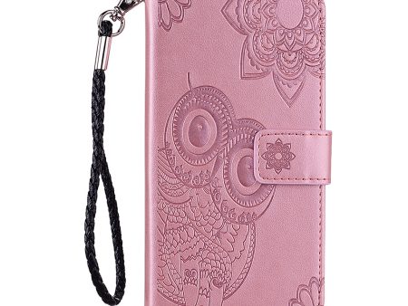 Imprint Owl Flower Leather Wallet Stand Phone Case for Samsung Galaxy M02   Galaxy A02 Cheap