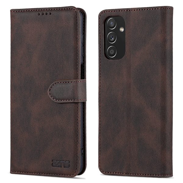 AZNS PU Leather Wallet Stand Full Protection Anti-fall Phone Case Cover for Samsung Galaxy M52 5G Fashion