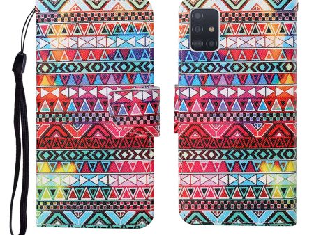 Cross Texture Pattern Printing PU Leather Full Protection Wallet Stand Phone Cover Case for Samsung Galaxy A71 4G SM-A715 Online Hot Sale