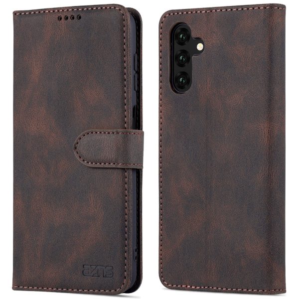 AZNS Shockproof PU Leather + TPU Magnetic Clasp Stand Wallet Phone Case Cover for Samsung Galaxy A13 5G   A04s 4G (164.7 x 76.7 x 9.1 mm) Discount