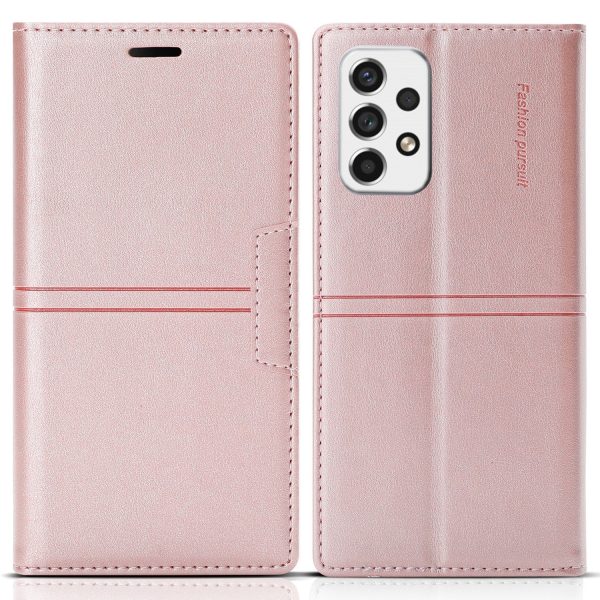 Auto-absorbed Magnetic PU Leather Case Wallet Stand Phone Cover for Samsung Galaxy A53 5G Cheap