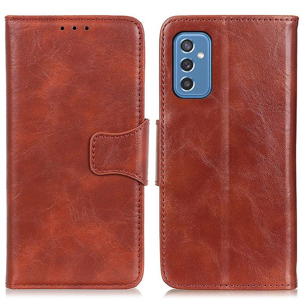 Crazy Horse Texture Split Leather Wallet Stand Phone Shell Case for Samsung Galaxy M52 5G For Discount