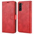 Crazy Horse Texture Detachable 2 in 1 Folio Flip Leather Mobile Phone Cover Case with Wallet Stand for Samsung Galaxy S22 5G Online Hot Sale