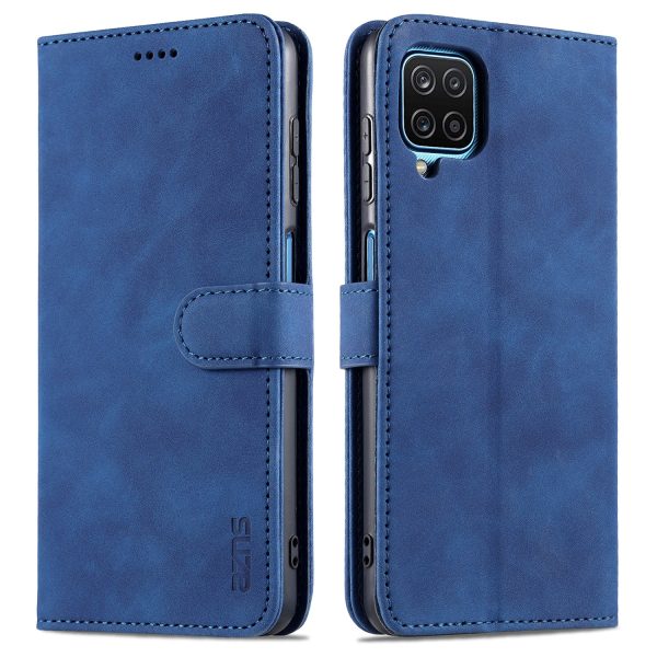 AZNS PU Leather Phone Cover Wallet Case with Stand for Samsung Galaxy A12 Fashion