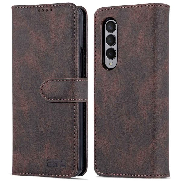 AZNS For Samsung Galaxy Z Fold4 5G PU Leather Wallet Case Magnetic Closure Stand Flip Protective Phone Cover Online Hot Sale