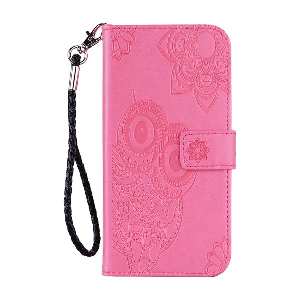 Imprint Owl Flower Leather Wallet Stand Phone Case for Samsung Galaxy M02   Galaxy A02 Cheap