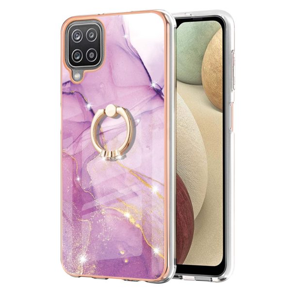 Anti-Collision Electroplating Frame IMD IML Marble Pattern Phone Cover Case for Samsung Galaxy A12 Online